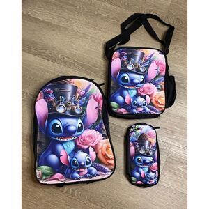 Steampunk Lilo Backpack Set – Backpack, Lunch Bag & Pencil/Cosmetic Pouch